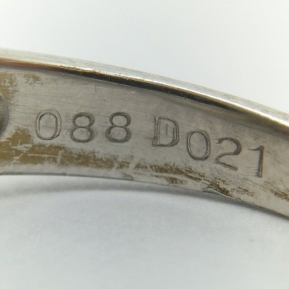 RUBY & DIAMOND PLATINUM White Gold Ring Real Genuine AUTHENTIC Sz 6.75 Vintage - Picture 5 of 10